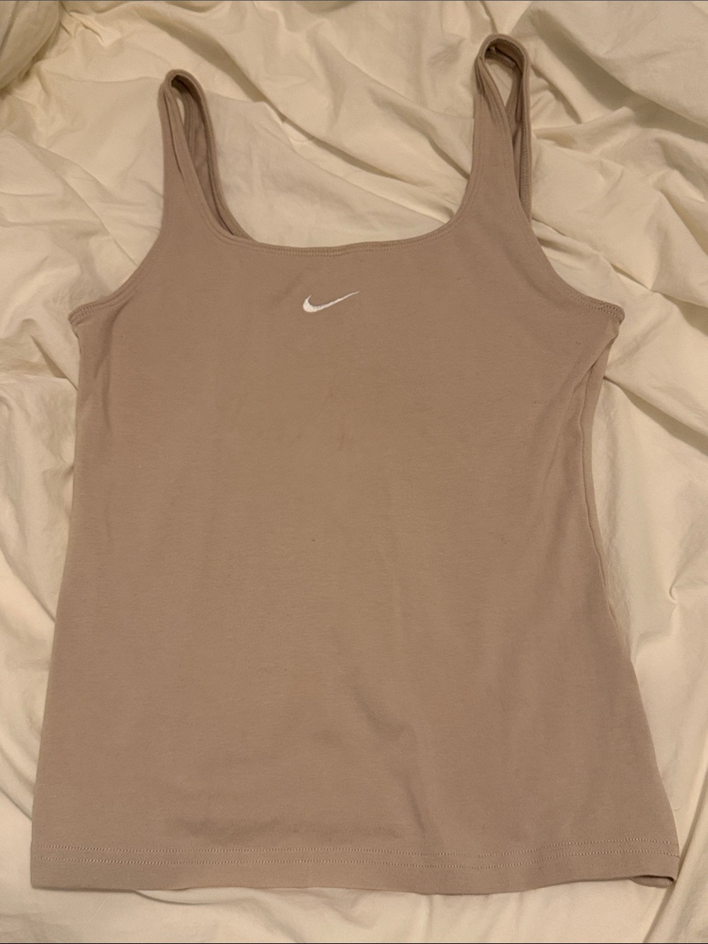 Nike Women’s Tank Top Taupe with White Swoosh